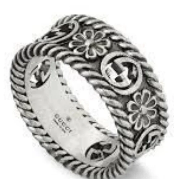 Gucci Sterling Silver GG Flower Ring size 6 🔥 full inclusion - COA box and bag - Picture 4 of 8